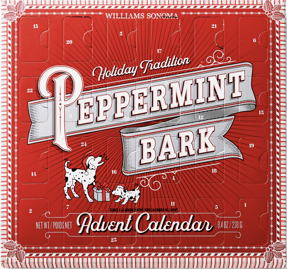 Williams Sonoma Peppermint Bark Advent Calendar