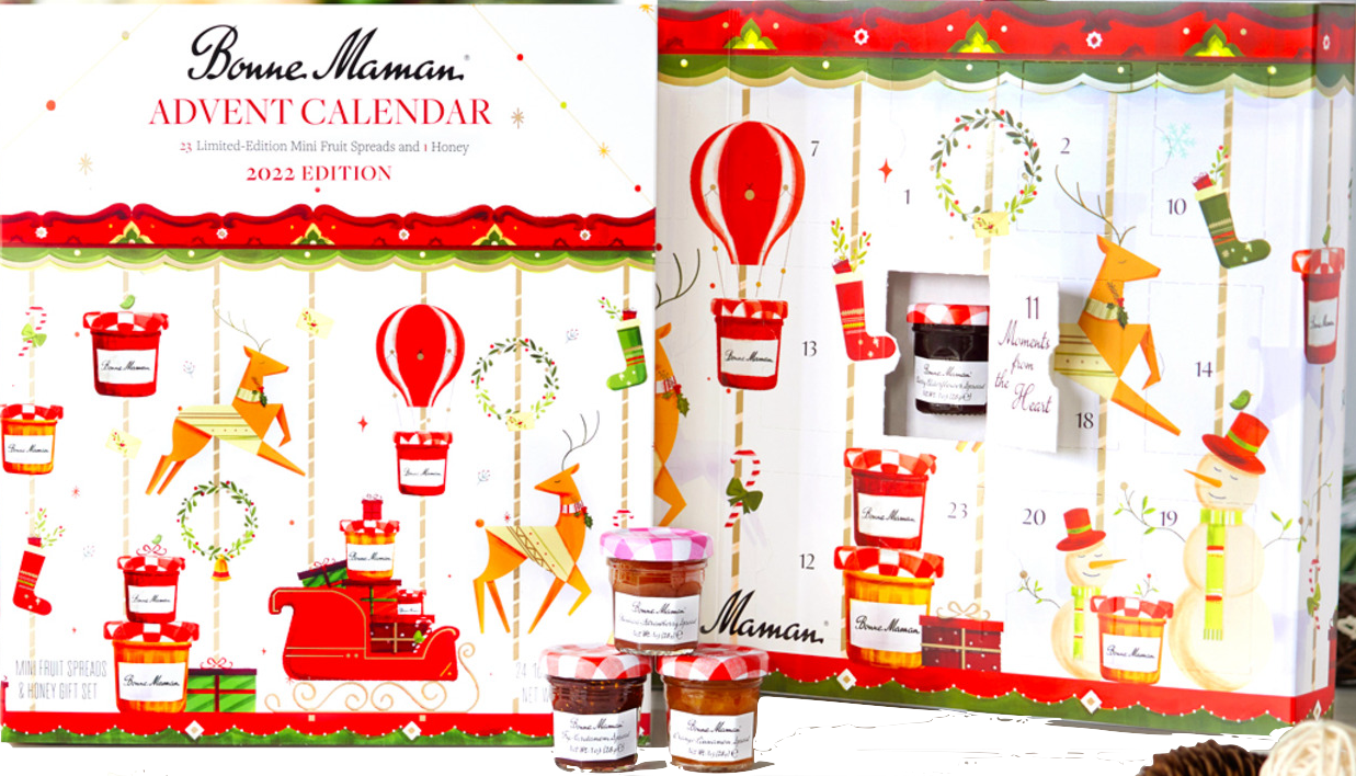bonne maman fruit spreads and honey 2022 advent calendar